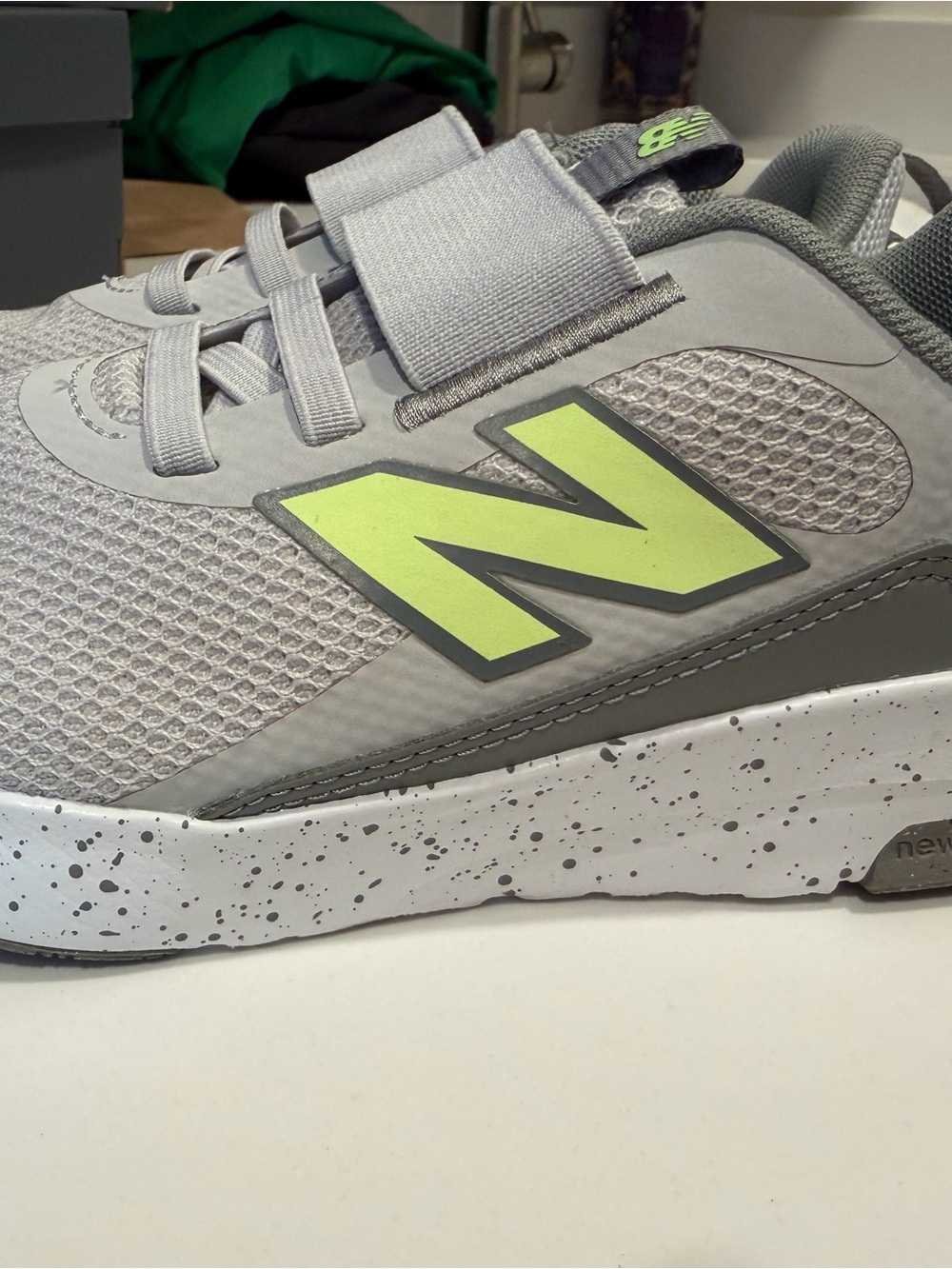 New Balance 468 Slip On Kids Sneakers Grey Green Size 13W NWT